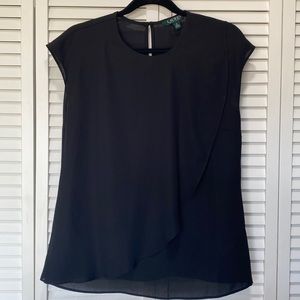 Ralph Lauren asymmetrical chiffon blouse
